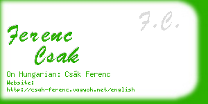 ferenc csak business card